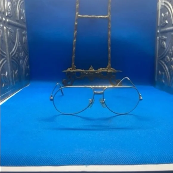 Rare 🔥 Cartier Vendome Santos Aviator Frames only James Bond 18K Gold Plated